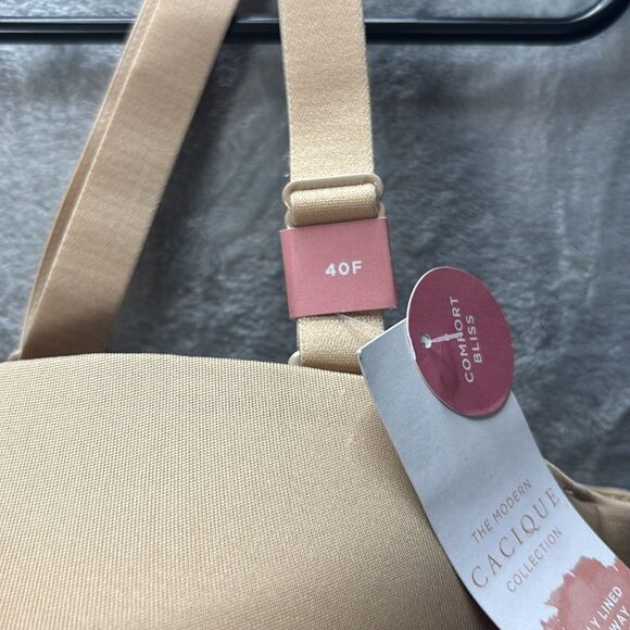 NWT New Cacique Tan Lightly Lined Multi Way Strapless Underwire Bra Size 40F - Picture 3 of 8